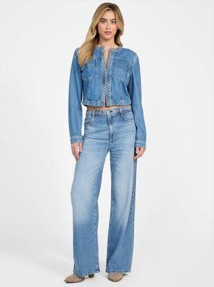 Jeans Wide Leg Braided Denim-5