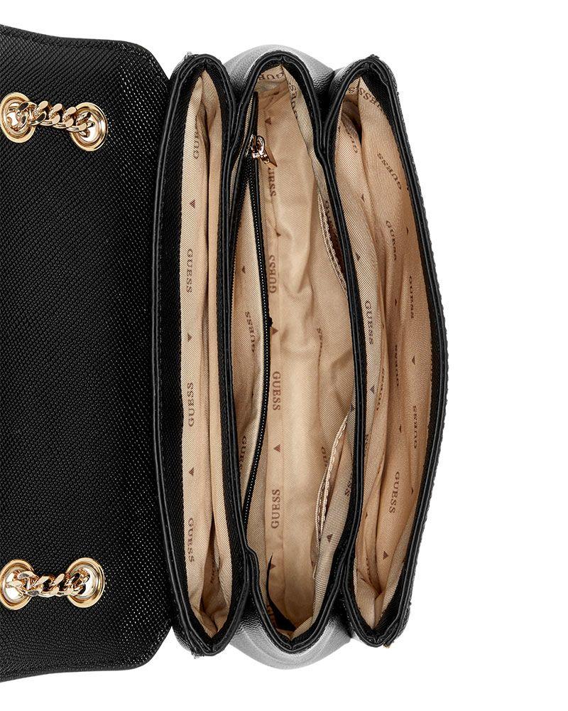 Cartera Guess Mujer Noelle Ii Cnvrtble Xbody Flap Negro-3