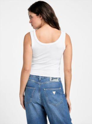 Polera Sl Triangle Patch Rib Tank Blanco-3