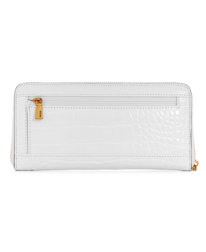 Billetera Guess Mujer Laurel Slg Lrge Zip Around Blanco-1