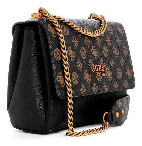 Cartera Guess Mujer Fynna Convertble Crossbdy Flap Negro-1