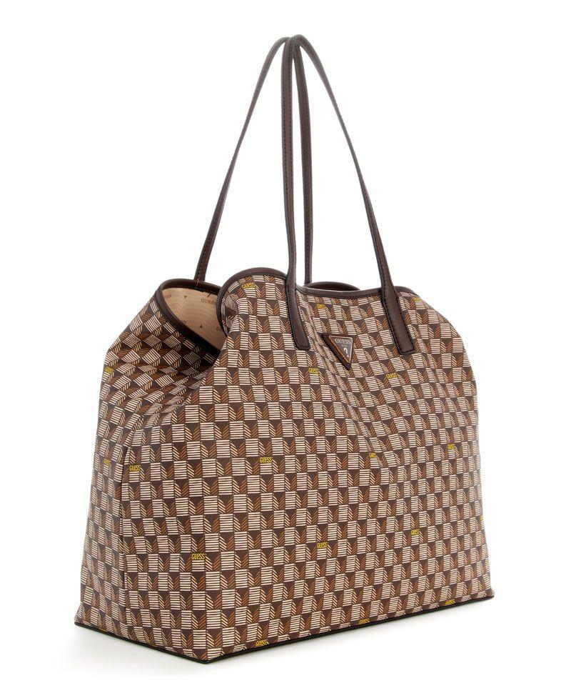 Cartera Guess Mujer G Wave Large 2 In 1 Tote Café-1