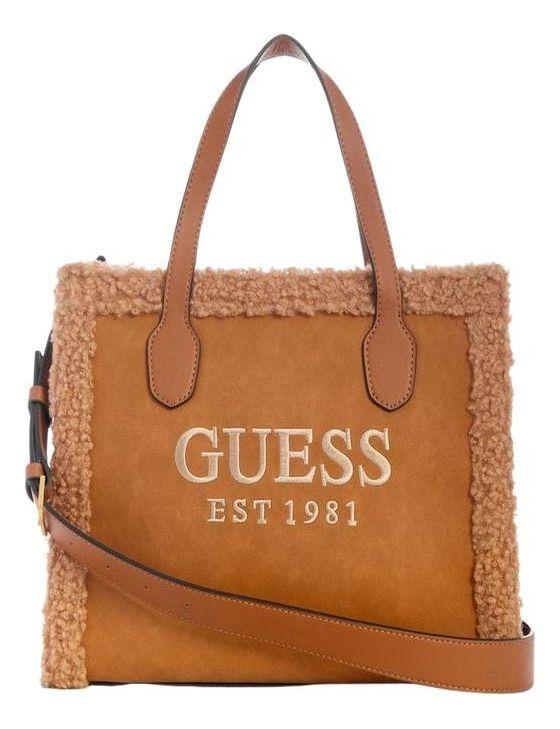 Cartera Guess Mujer Silvana 2 Compartment Tote Café.-0