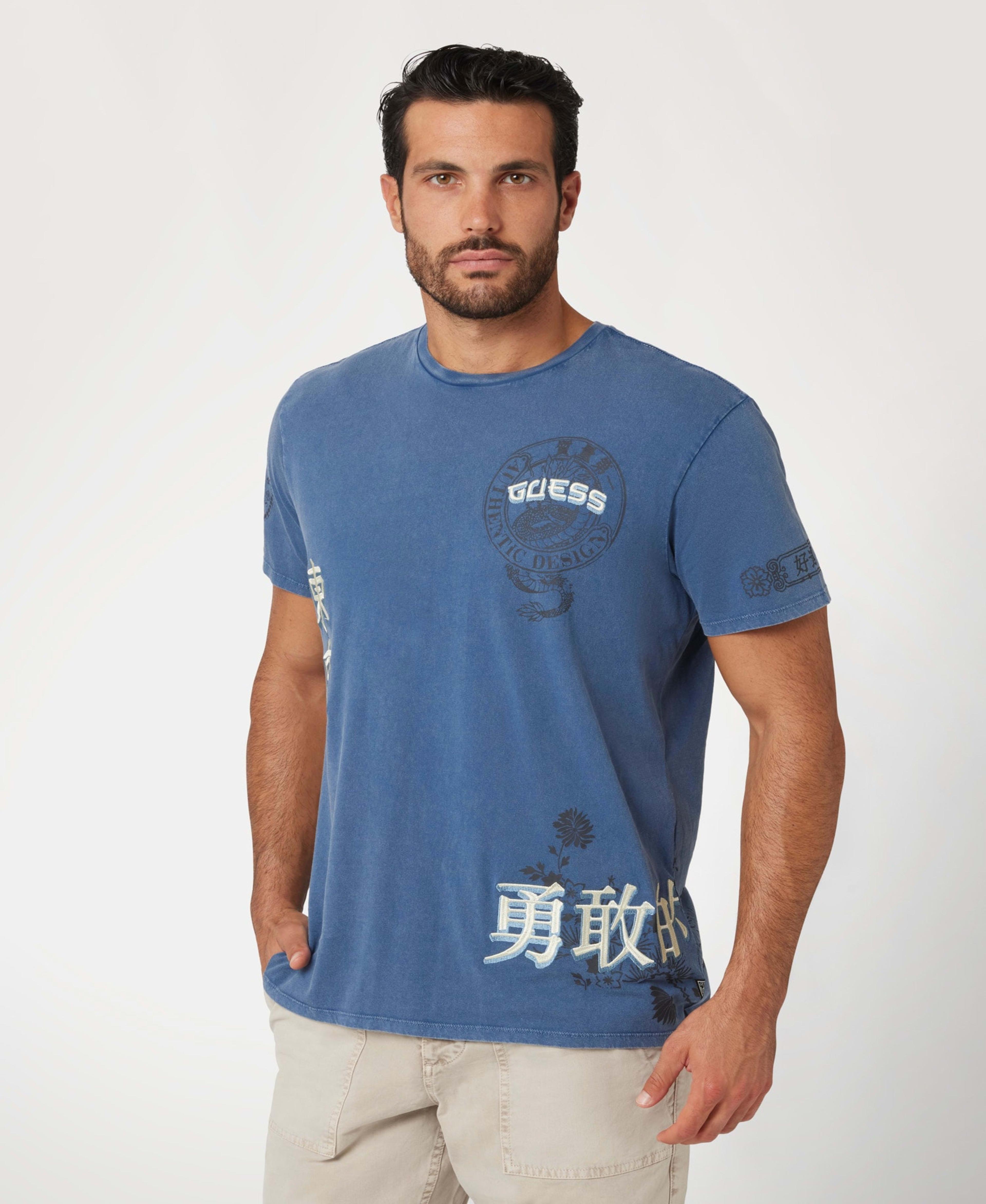 Polera Guess Hombre Ss Bsc Tokyo Stamps Tee Surtido-0