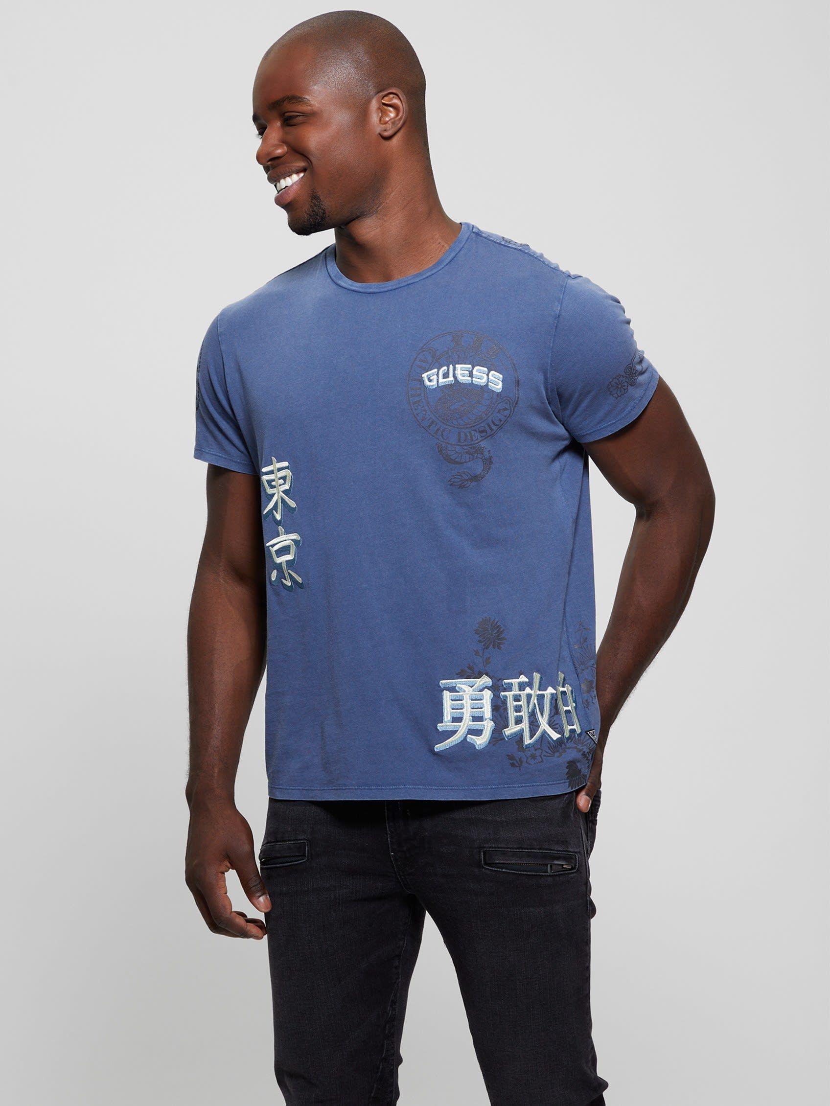 Polera Guess Hombre Ss Bsc Tokyo Stamps Tee Surtido-5