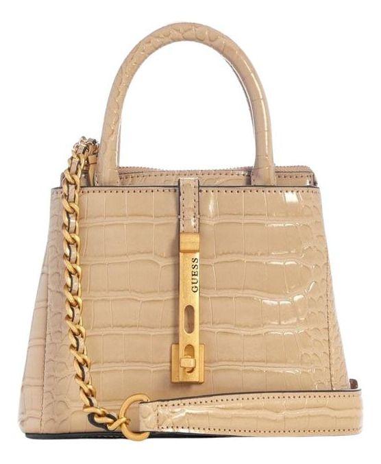 Mini Cartera Guess Mujer James Mini Satchel Crema-0