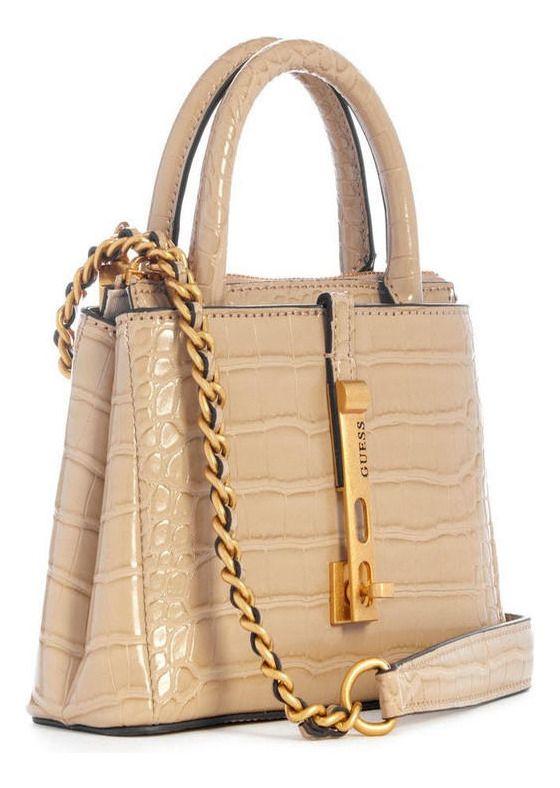 Mini Cartera Guess Mujer James Mini Satchel Crema-1