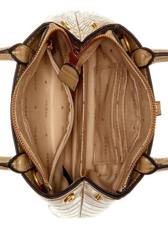 Mini Cartera Guess Mujer James Mini Satchel Crema-3