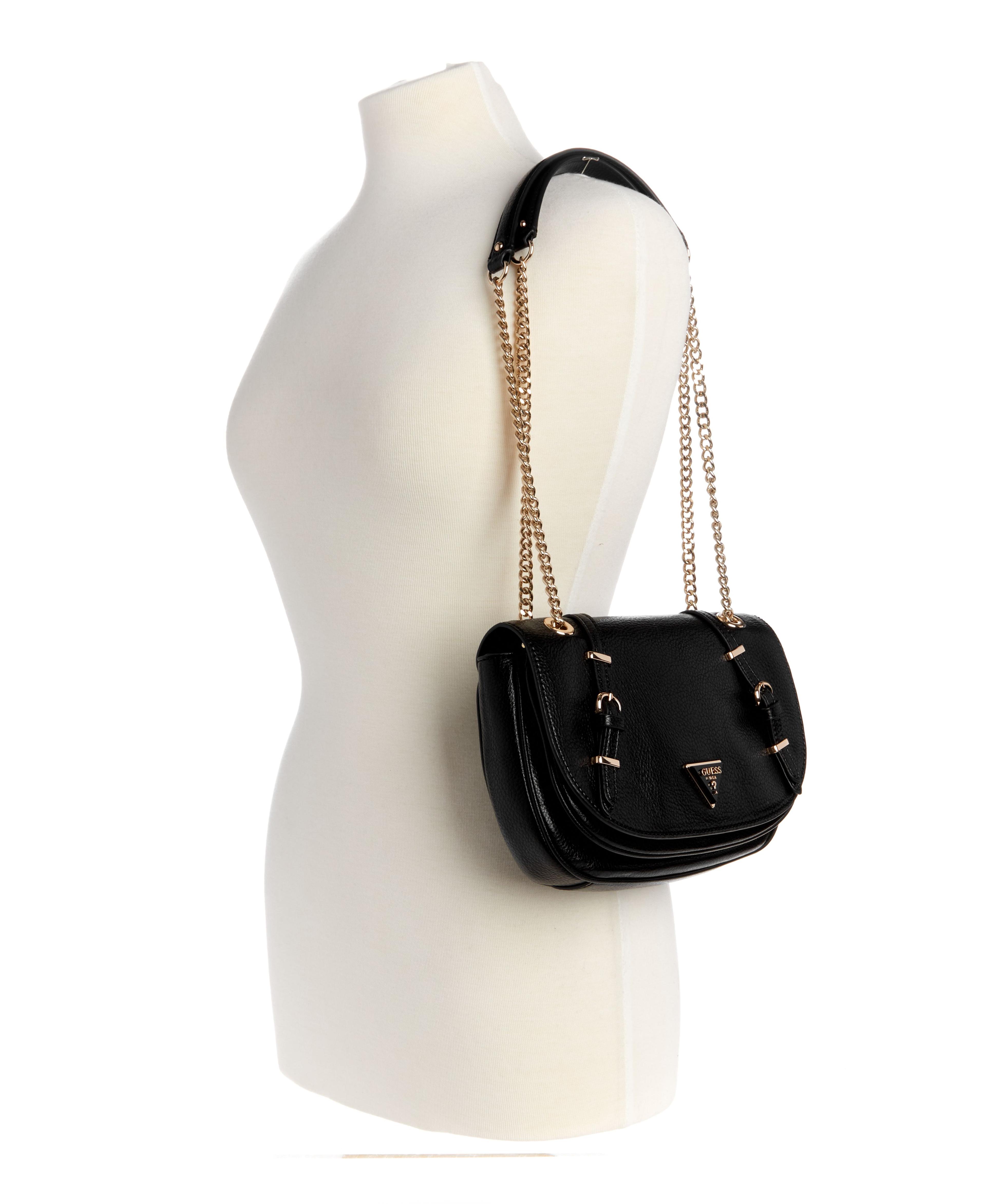 Cartera Guess Mujer Levia Convertible Xbody Flap Negro-3