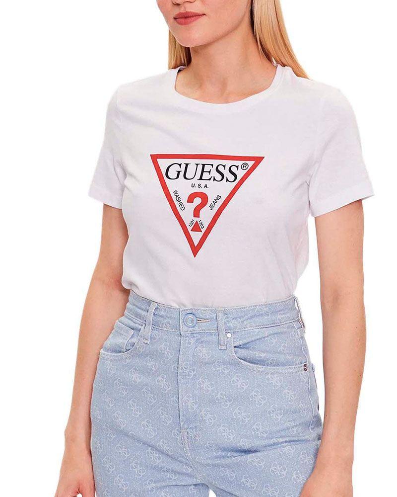 Polera Guess Mujer Ss Cn Original Tee Blanco-0