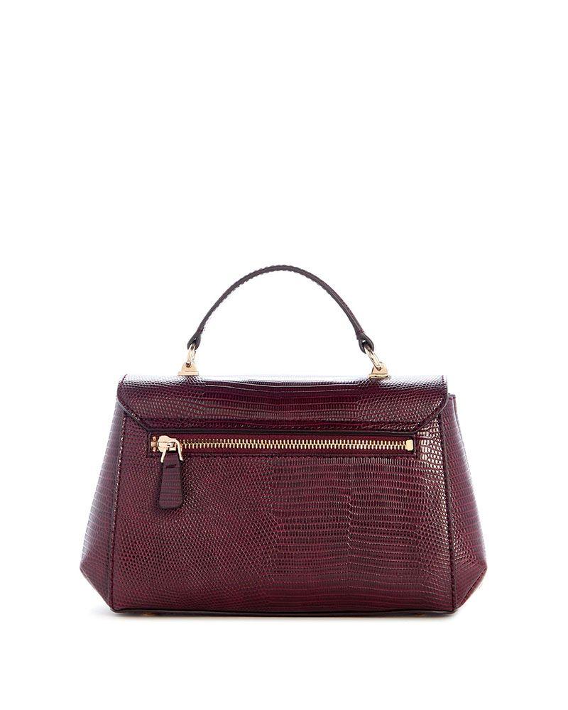 Cartera Guess Mujer Melinda Handle Flap Burdeo-2