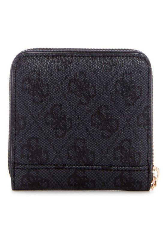 Billetera Guess Mujer Laurel Slg Small Zip Around Carbón-1