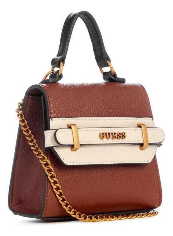 Mini Cartera Guess Mujer Sestri Micro Mini Café-1