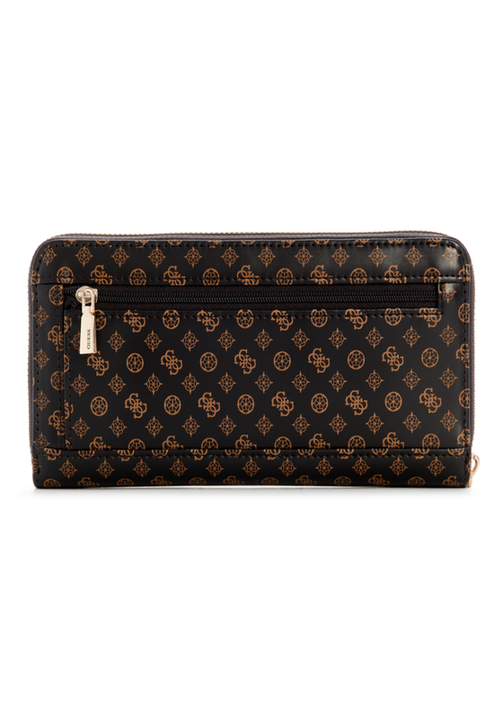 Billetera Guess Mujer Arlena Logo Slg Lrg Zip Around Café-1