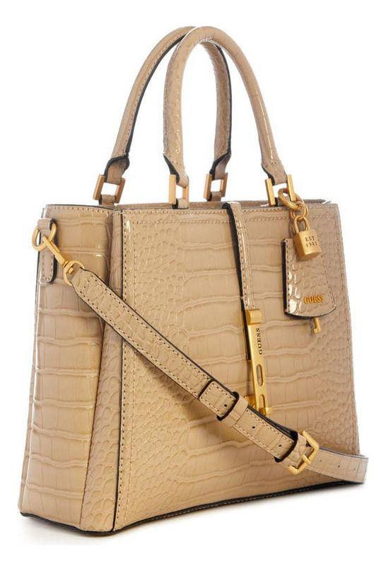 Cartera Guess Mujer James Girlfriend Satchel Beige-1