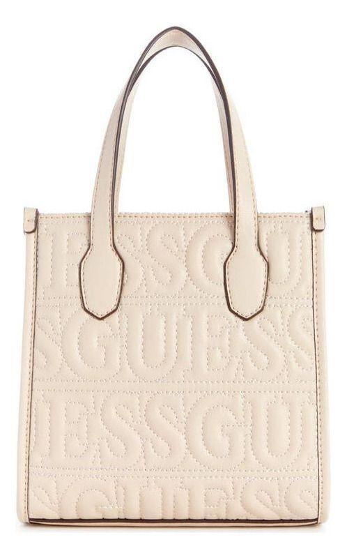 Mini Cartera Guess Mujer Silvana 2 Compartmnt Tote Negro-2