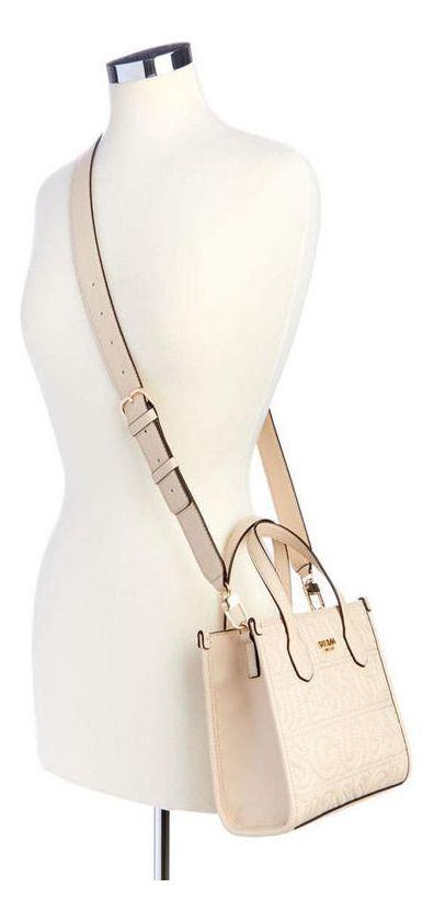 Mini Cartera Guess Mujer Silvana 2 Compartmnt Tote Negro-4
