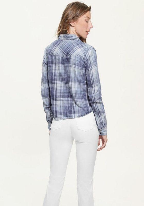 Camisa Guess Mujer Kalamiti Ls Shirt Celeste-3
