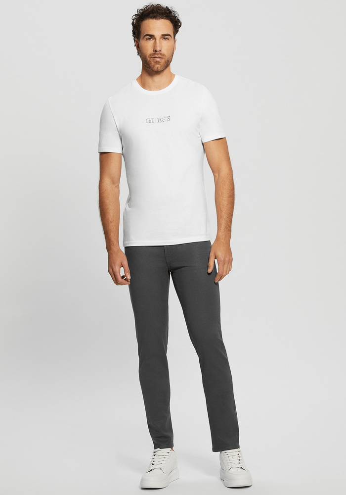 Polera Guess Hombre Ss Cn Multicolor Tee Blanco-1