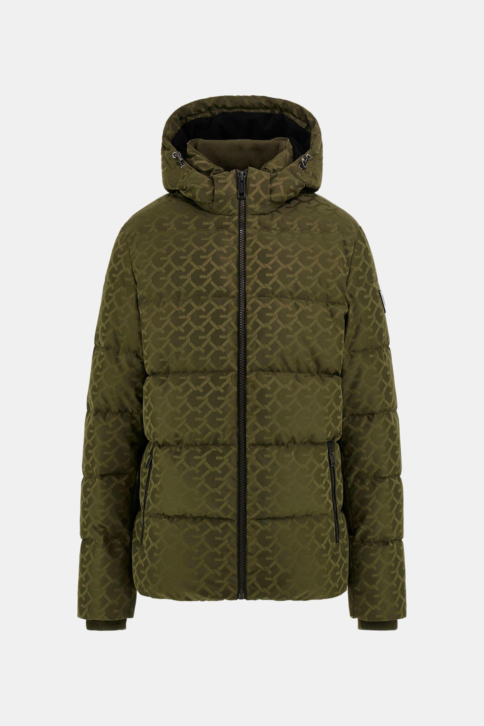 Chaqueta Guess Hombre Monogram Puffa Jkt Verde-7