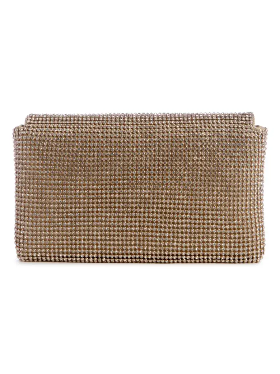 Cartera Guess Mujer Zalina Flap Clutch Dorado-5