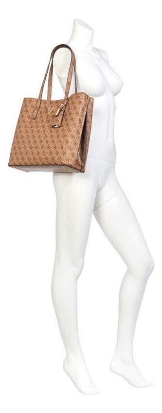 Cartera Guess Mujer Meridian Girlfriend Tote Café-4