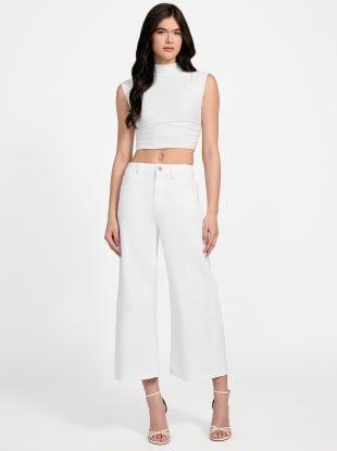 Jeans Bellflower Crop Wide Leg Blanco-1