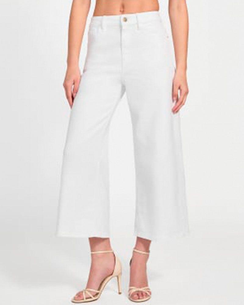 Jeans Bellflower Crop Wide Leg Blanco-0