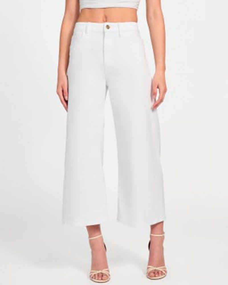 Jeans Bellflower Crop Wide Leg Blanco-2