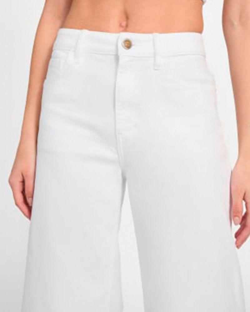 Jeans Bellflower Crop Wide Leg Blanco-3