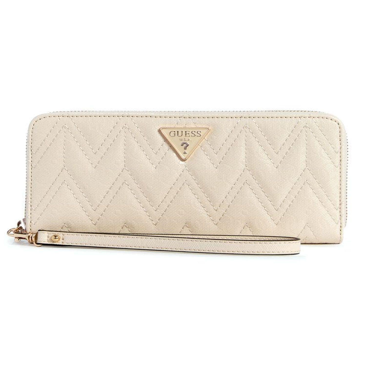 Billetera Guess Mujer Adelard Slg Large Zip Around Café-0