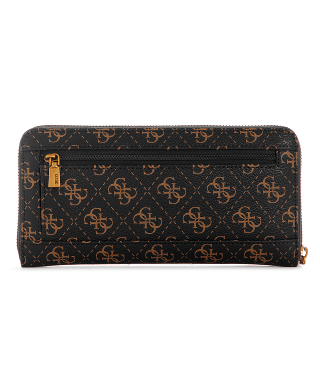 Billetera Guess Mujer Nell Logo Slg Large Zp Around Cafe-1