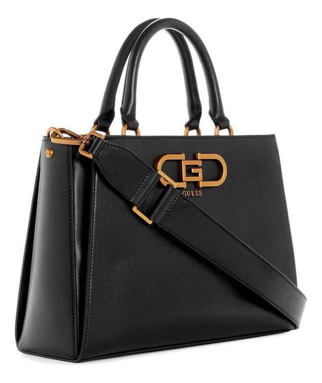 Cartera Guess Mujer Fleet Girlfriend Satchel Negro-1