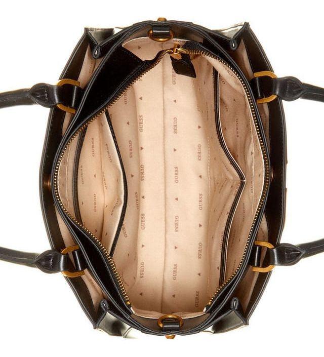 Cartera Guess Mujer Fleet Girlfriend Satchel Negro-3