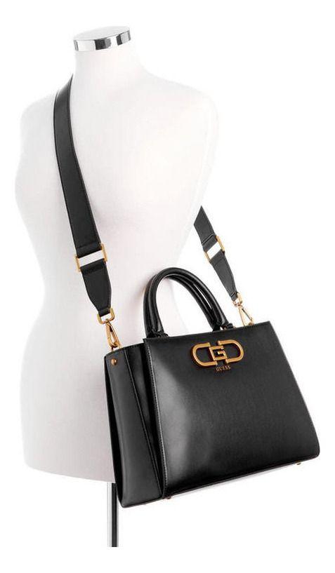 Cartera Guess Mujer Fleet Girlfriend Satchel Negro-4