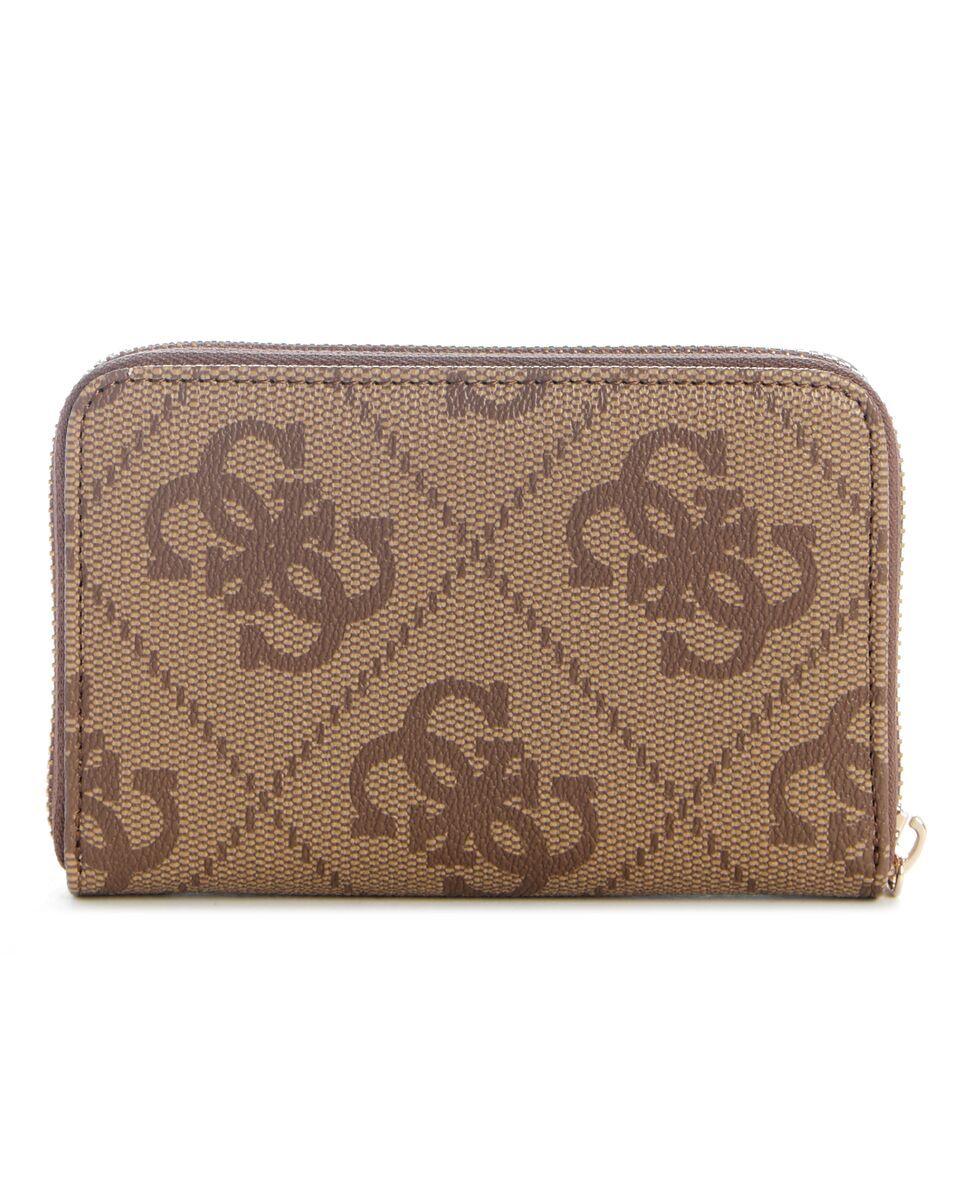 Billetera Janie Logo Slg Med Zip Around Marrón-1