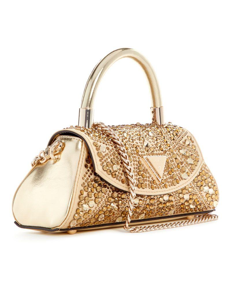 Cartera Guess Mujer Beauvoir Top Handle Flap Dorado-1