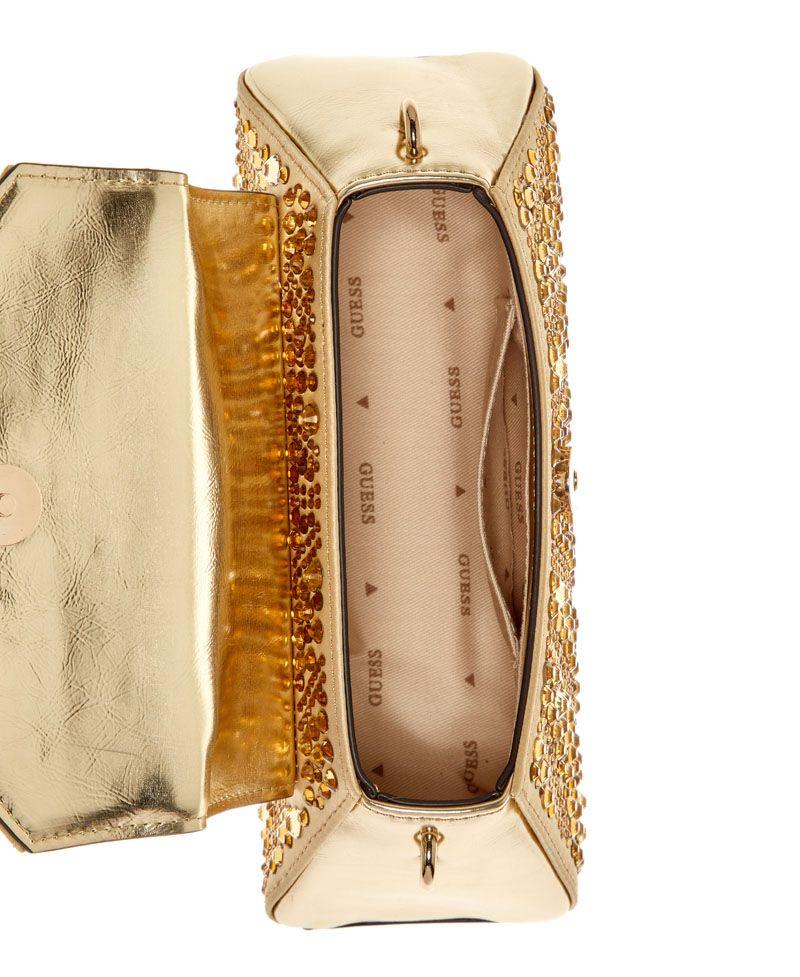 Cartera Guess Mujer Beauvoir Top Handle Flap Dorado-3
