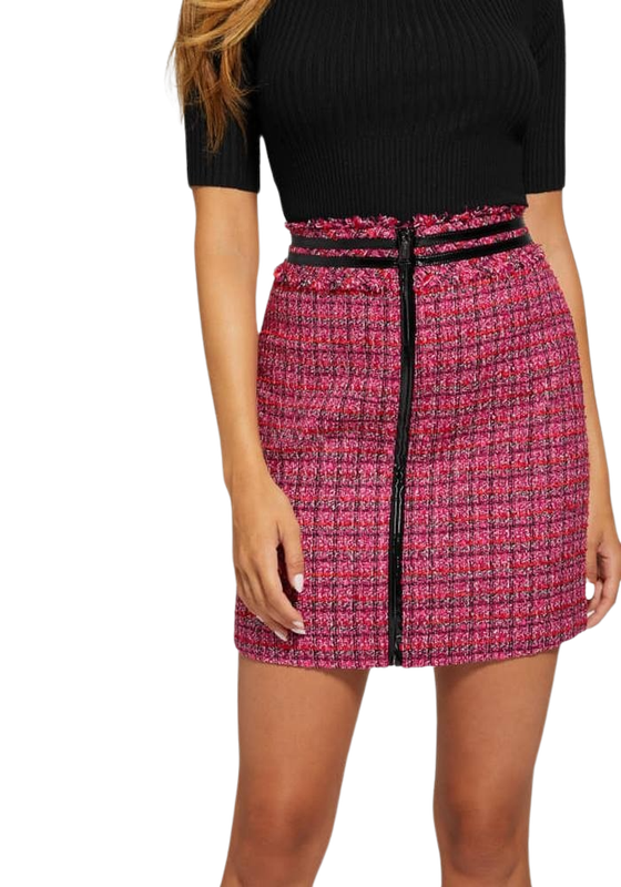 Falda Guess Mujer Raphaelle Skirt Rosa-0