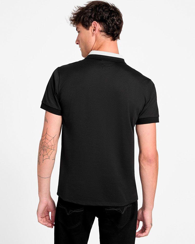 Polera Ss Paul Guess Collar Polo Negro-3