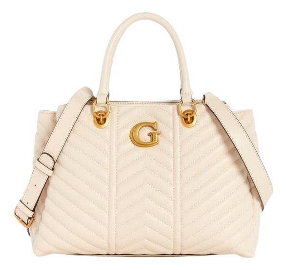 Cartera Guess Mujer Lovide Girlfriend Satchel Crema-0