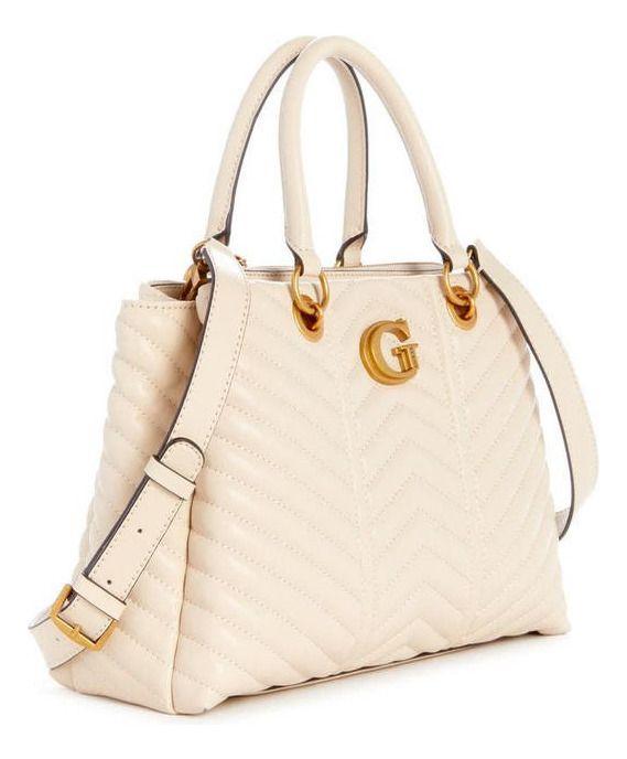 Cartera Guess Mujer Lovide Girlfriend Satchel Crema-1