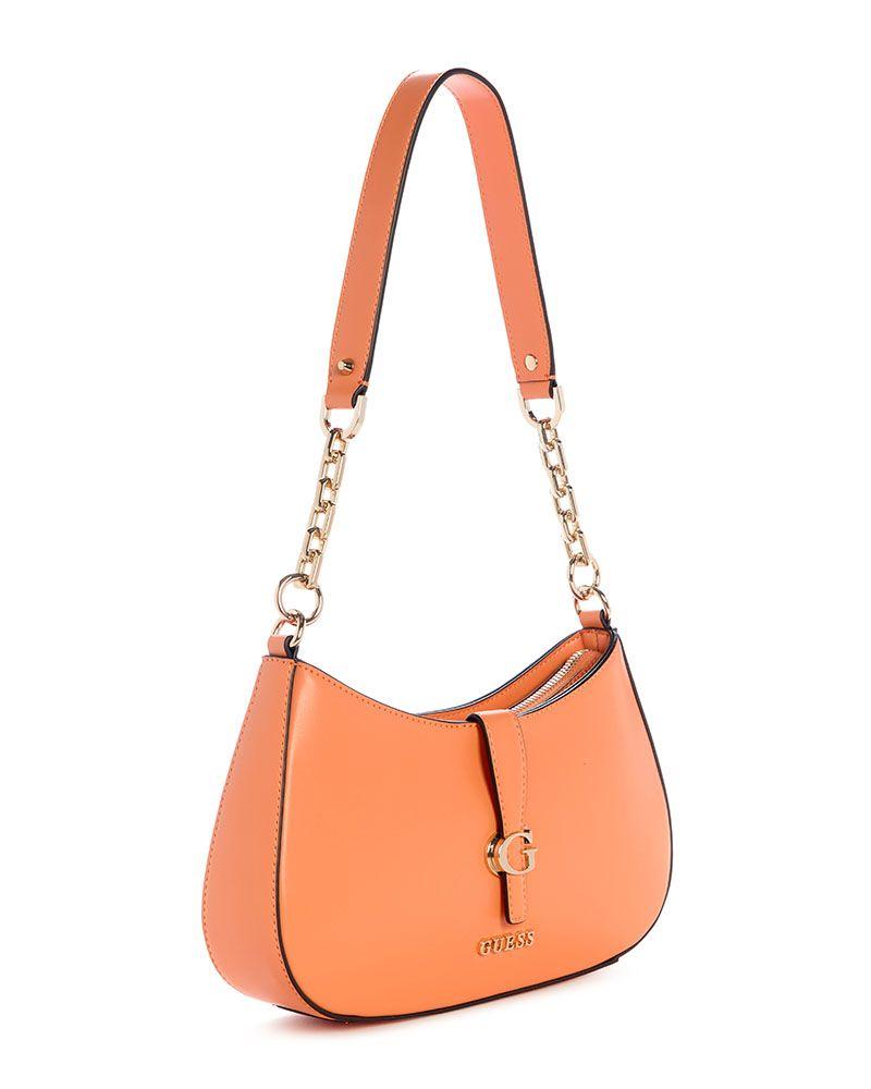 Cartera Carrie Zip Shoulder Bag Naranjo Guess | Paris.cl