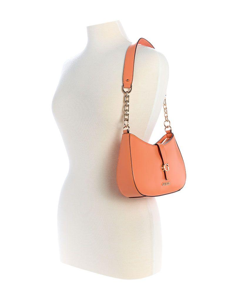 Cartera Carrie Zip Shoulder Bag Naranjo Guess | Paris.cl