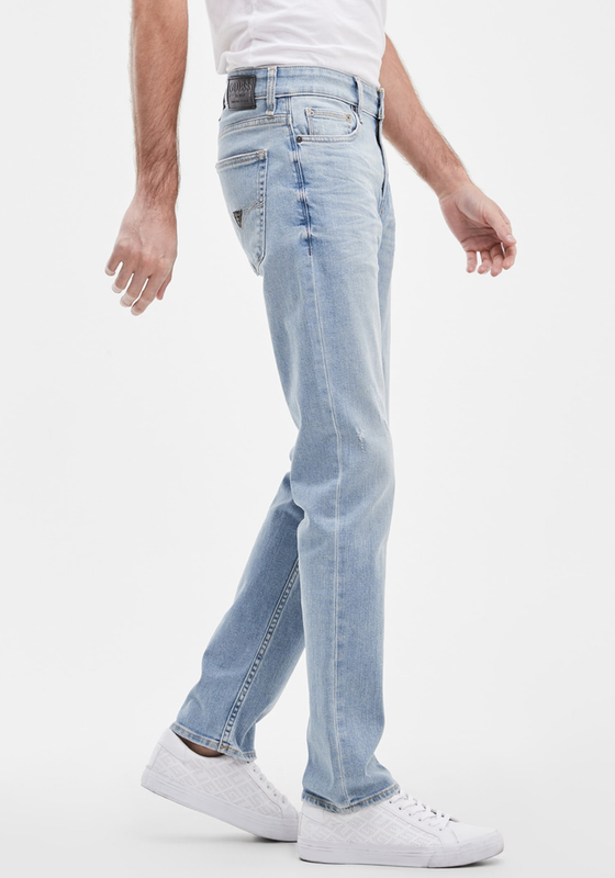 Jeans Guess Hombre Slim Taper Basic 5Pkt Celeste-2