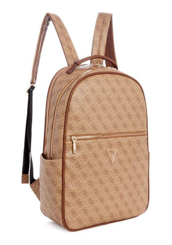 Mochila Guess Mujer Power Play Tech Backpack Café-1