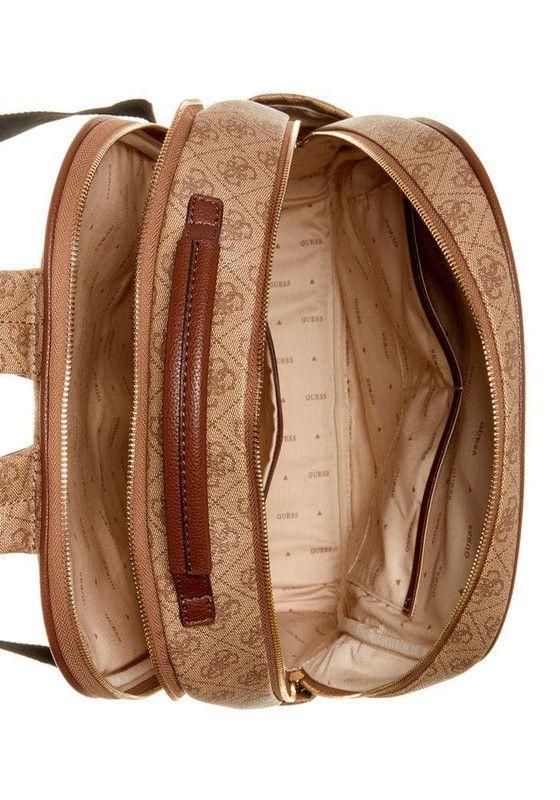 Mochila Guess Mujer Power Play Tech Backpack Café-3