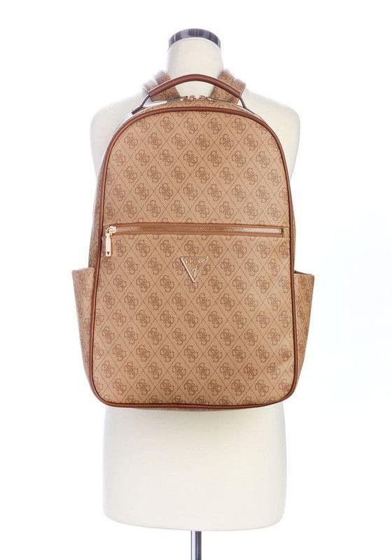 Mochila Guess Mujer Power Play Tech Backpack Café-4