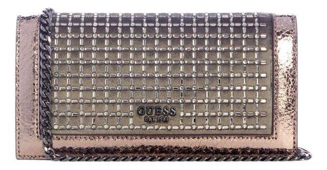 Mini Cartera Guess Mujer Gilded Glamour Xbody Cltch Plateado-0