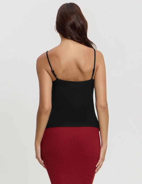 Polera Caroline Tank Top Logo Plate Negro-2